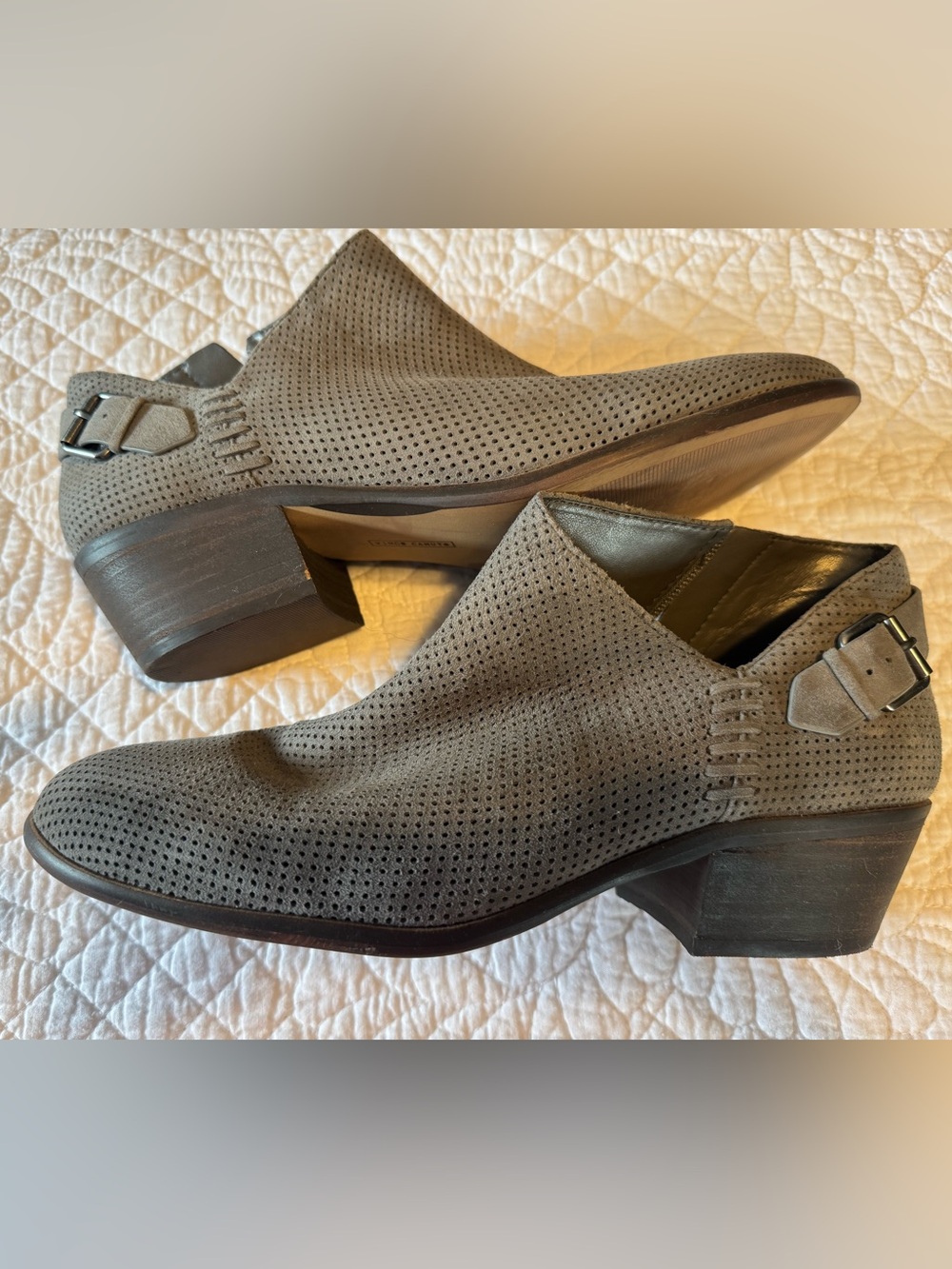 Vince Camuto Grey Parveen Suede Ankle Booties- Sz 9.5-GUC